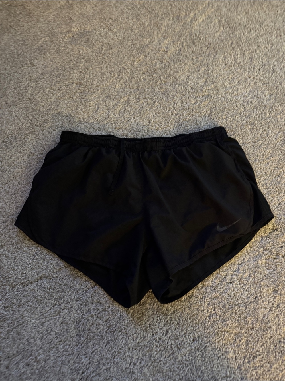 Women’s Black Athletic Running Shorts with Elastic Waist